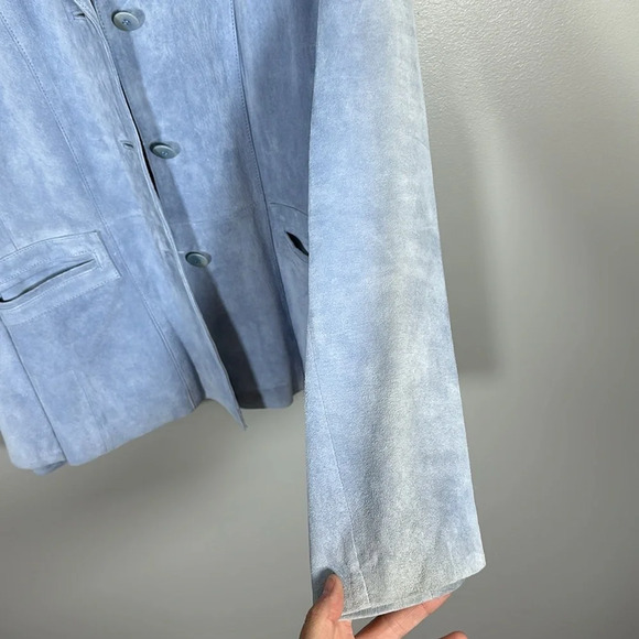 Liz Claiborne 100% Suede Women’s Blazer Size Medium Petite - Picture 12 of 12